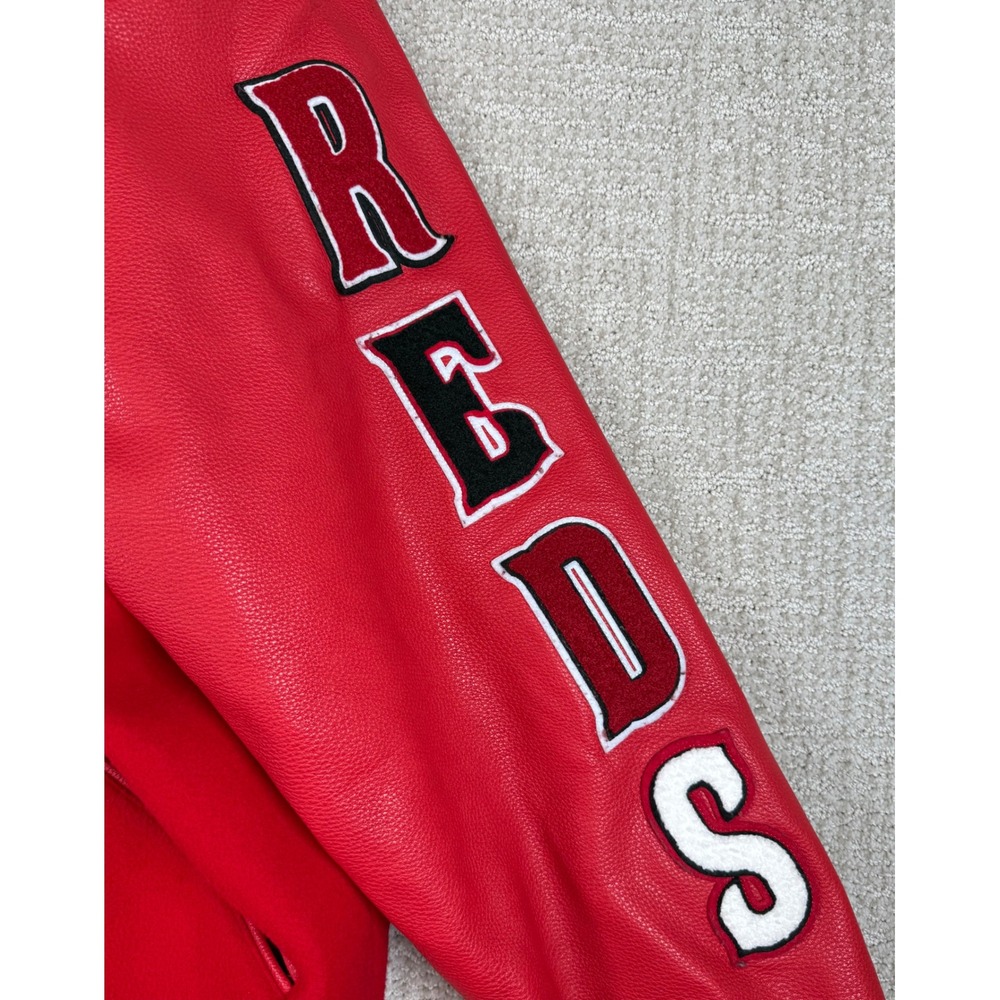 Pro Standard Mens 3XL Red Cincinnati Reds Varsity Letterman Jacket *Read - Picture 6 of 16